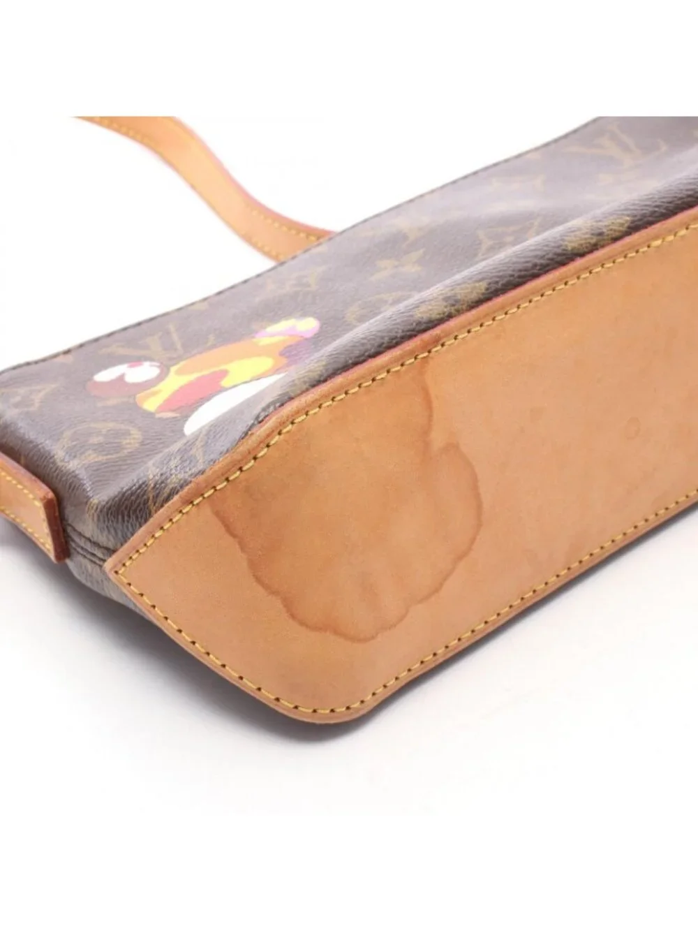 Louis Vuitton Shoulder Bag Trotor Canvas Leather LV Takashi Murakami